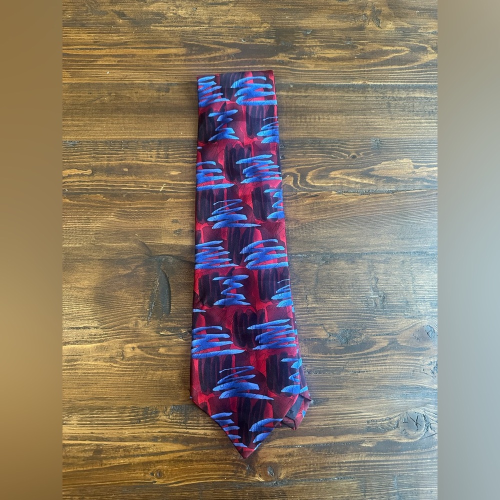 J Garcia Necktie 100%‎ Silk "Drummers" Multicolor Korea 1996 VTG